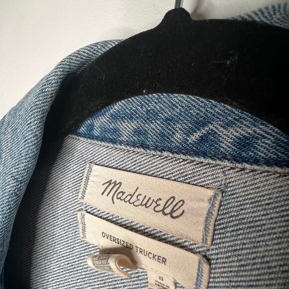 Madewell The Oversized Trucker Jean Jacket Size Small - Picture 8 of 9